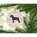The Holiday Aisle® Giant Schnauzer Merry Christmas Hanging Figurine Ornament /Porcelain in Black/Pink/White | 2.8 H x 2.8 W x 0.15 D in | Wayfair