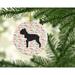 The Holiday Aisle® Cane Corso Merry Christmas Hanging Figurine Ornament Ceramic/Porcelain in Black/Pink/White | 2.8 H x 2.8 W x 0.15 D in | Wayfair