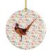 The Holiday Aisle® Ring-Necked Common Pheasant Christmas Hanging Figurine Ornament Ceramic/Porcelain | 2.8 H x 2.8 W x 0.15 D in | Wayfair