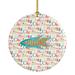 The Holiday Aisle® Paradise Fish Hanging Figurine Ornament Ceramic/Porcelain in Blue/Brown/Orange | 2.8 H x 2.8 W x 0.15 D in | Wayfair