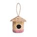 Bay Isle Home™ Hermbusche 13 in x 6.5 in x 6.5 in Birdhouse Wood in Brown/Indigo/Red | 13 H x 6.5 W x 6.5 D in | Wayfair