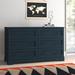 Viv + Rae™ Knopf 52" Wide 6 - Drawer Double Dresser Wood in Blue | 31.5 H x 52 W x 19.5 D in | Wayfair 6B88612A3D184767973120E1F77EA28B