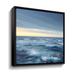 Highland Dunes Lake Superior Waves Navy Crop Gallery Wrapped Canvas in Blue/Yellow | 14 H x 14 W x 2 D in | Wayfair