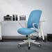 Inbox Zero Ergonomic Mesh Commercial Use Task Chair Upholstered/Mesh/Plastic in Blue | 39 H x 24 W x 23.5 D in | Wayfair