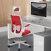 Inbox Zero Kymara Ergonomic Mesh Task Chair, Adjustable High Back Swivel Office Seat Upholste/Mesh in Red | 46.5 H x 24 W x 22 D in | Wayfair