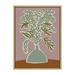 Birch Lane™ Sylvie Expressive Abstract House Plant Green on Pink Framed Canvas by The Creative Bunch Studio Canvas in Brown/Green/Pink | Wayfair