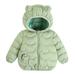 JDEFEG Boys Teal Winter Coat Kids Child Toddler Baby Boys Girls Cartoon Long Sleeve Winter Coats Jacket Cute Animals Hooded Outer Outwear Outfits Clothes Toddler Boy Winter Coat 5T Polyester Green 100