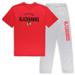 Men's Chicago Blackhawks Red/Heather Gray Big & Tall T-Shirt Pants Lounge Set