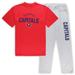 Men's Washington Capitals Red/Heather Gray Big & Tall T-Shirt Pants Lounge Set