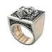 Fashion Lion Two Tone Rings For Men Party Ring Best Nice Gift P1C1