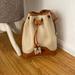 Dooney & Bourke Bags | Dooney & Bourke Vintage Tan Large Bucket Pebble Leather Bag | Color: Cream/Tan | Size: Os