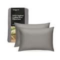 Miracle Extra Luxe Pillow Cases - 2 Pack - Self-Cleaning Anti-Bacterial Luxury Percale Pillowcases (Stone, Standard)