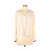 Daniel Rainn Long Sleeve Blouse: Tan Tops - Women's Size Large