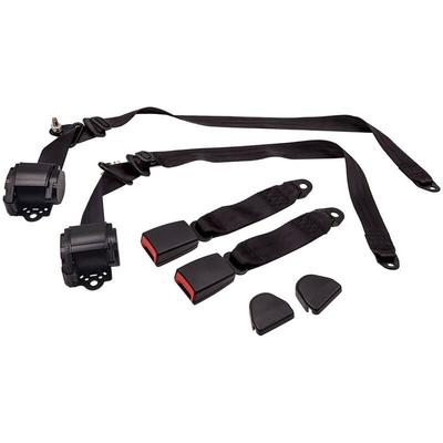2x Dreipunktgurt Sicherheitsgurt für Jeep Wrangler cj yj 1982 - 1995 SchwarzAutomatik 3 - Punkt
