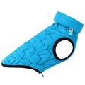 AiryVest Flexible Cold Weather Dog Jacket | Lightweight Reversible Warm Dog Jacket - Water Resistant Windproof Puffer Jacket | Insulated Dog Coats for Medium Small & Large Dogs | Light Blue-Black