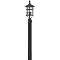 1 Light Medium Outdoor Post Or Pier Mount Lantern In Traditional-Coastal Style 8 Inches Wide By 17.75 Inches High-Oil Rubbed Bronze Finish Hinkley