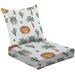 2-Piece Deep Seating Cushion Set Seamless with tiger Zebra cactus and palm tree on colored for printing Outdoor Chair Solid Rectangle Patio Cushion Set