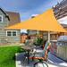 QLEICOM 9.8 x 9.8 x 9.8 FT Triangle Shade Sails Canopy Awning Fabric Cloth Screen Block 98% of UV Radiation Waterproof Sun Canopy for Patio Garden Outdoor Facility Outdoor Patio Carport Orange