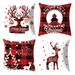 Merry Christmas Pillow Covers Decorative Set of 4 Christmas Decorations for Couch Sofa Bed Living Room Xmas Decor