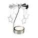 EUBUY Silver Candlesticks Rotating(Classic Five Star)Romantic Rotation Spinning Carrousel Tea Light Candle Holder Dinner Wedding Bar Party