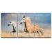 wall26 Canvas Print Wall Art Set Wild Stallion Horses Country Farm Field Landscape Animals Nature Digital Art Realism Decorative Colorful for Living Room Bedroom Office - 24 x36 x 3