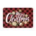 Merry Christmas Doormat Buffalo Plaid Floor Mat Christmas Indoor and Outdoor Carpet Decor at Home Office Yard Garden Room bathroom