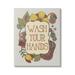 Stupell Industries Wash Your Hands Bathroom Sign Intricate Floral Details Graphic Art Gallery Wrapped Canvas Print Wall Art Design by Valentina Harper
