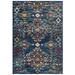 Ergode Entourage Khalida Distressed Vintage Floral Lattice 5x8 Area Rug - Blue Orange Yellow Red