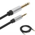 3.5 mm to 6.35 mm Audio Cable 25Ft 3.5mm 1/8 Male TRS to 6.35mm 1/4 Male TRS Stereo Audio Cable for Cellphone Amplifiers(10Ft/3M)