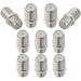 F-Type RF Coaxial Connectors RG6 Adapter F Female To F Female Antenna Connector Female To Female Coaxial Connector F Type Jack (Hole) Cable Connector for TV Antenna Nickel Plated Pack of 2