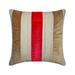 Decorative Red 22 x22 (55x55 cm) Throw Pillow Covers Velvet & Linen Patchwork Throw Pillows For Sofa Striped Pattern Modern Style - Velvet Band Red