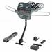 HDTV Antenna Amplified Digital Outdoor Antenna with Mounting Pole & 33FT RG6 Coax Cable--150 Miles Range--360 Degree Rotation Wireless Remote