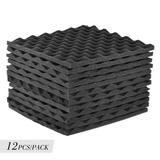 12 Pack Studio Acoustic Foams Panels Sound Insulation Foam 30 * 30cm/ 12 * 12in