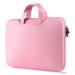 Laptop Sleeve Carrying Case Compatible with 15.6 Inch Notebook Computer Handbag Waterproof Laptop Bag T Cloth Vertical Case with Pocket Ultrabook Handbag Tablet Briefcase Pink