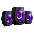 T-WOLF S128 Wired Computer Speaker Desktop Speaker LED Breathing Light Independent Control Wide Compatibility