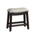 Red Barrel Studio® Grey PU Upholstery Saddle Stool Wood/Upholstered/Leather in Brown/Gray | 18 H x 18 W x 14 D in | Wayfair