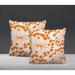 Red Barrel Studio® Blend Throw Square Indoor/Outdoor Pillow Cover & Insert Polyester/Polyfill blend in Orange | 17 H x 17 W x 4.5 D in | Wayfair