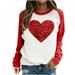 Jovati Love Heart Shirt My Valentine s Day Shirt Women Plaid Love Heart Graphic Tee Letter Print Baseball T Shirt Long Sleeve Raglan Tops Couples Gifts for Her Suitable Dating On Clearance