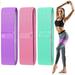 3Pieces Fabric Resistance Bands Booty Bands for Exercise Thicken Anti-Slip & Roll Home Gym Workout Booty Bands Wide Fabric Loop Thigh Glute Bands Set