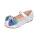 JDEFEG Kids Rainbow Flip Flops Girls Toddler Little Kid Girls Dress Pumps Glitter Sequins Princess Party Dance Shoes Rhinestone Sandals Girl House Pu Blue 24