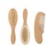 Sofullue Baby Hair Comb 3pcs/set Beech Wool Hair Brush for Head Comb for Head Massager for Newborn Baby Girls Boys Baby Shower Gift Supplies