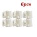 Dicasser 6 Pieces Hot Roller Clips Hair Curler Claw Clips Replacement Roller Clips for Women Girls Hair Section Styling (White)