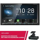 New Kenwood DDX9707S 6.95 Inch DVD Receiver and DRV-N520 Full HD Dashboard Camera