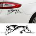 KUNyu 2Pcs Double Horse Car-Styling Vehicle Body Reflective Decals Sticker Decoration