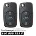 2x Remote Key Fob for VW Volkswagen Beetle Golf Jetta 1998-2001 1J0 959 753 F