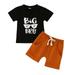 Toddler Boy Soccer Clothes Toddler Boys Short Sleeve Letter Printed T Shirt Tops Shorts Sports Outfits Tracksuit Kid Boy