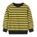 2DXuixsh Long Sleeve T Shirt Boys Toddler Kids Girls Boys Long Sleeve Basic T Shirt Casual Stripe Prints Sweatershirt Tees Shirt Tops 5T Tee Shirt Boy Polyester Yellow 11Y