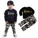 Toddler Boys Clothing Set Letter Long Sleeve T-Shirt Tops+Camouflage Pants Autumn Winter Children Kids Outfits Clothes Sets
