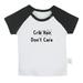 Crib Hair Don t Care Funny T shirt For Baby Newborn Babies T-shirts Infant Tops 0-24M Kids Graphic Tees Clothing (Short Black Raglan T-shirt 0-6 Months)