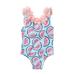 Summer Swimsuit Toddler Infant Baby Girls Floral Watermelon Swimsuit Swimwear Swimming Backless Floral Bikini 6M-4T